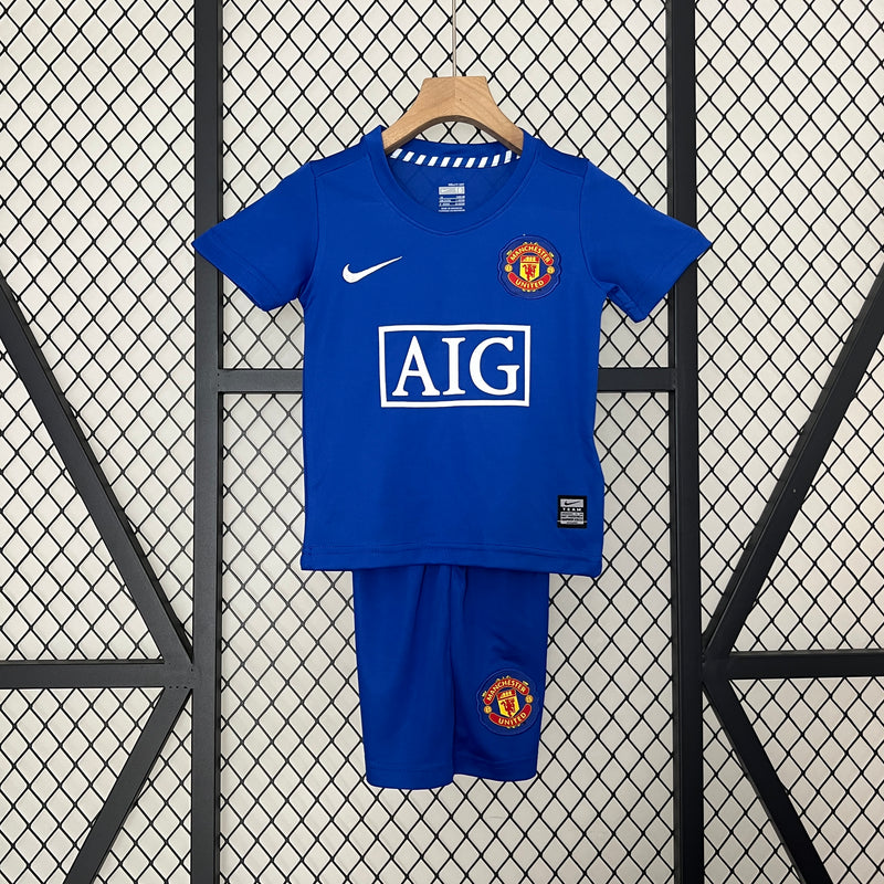 KIT Infantil Retrô Manchester United 2008/09 Fora