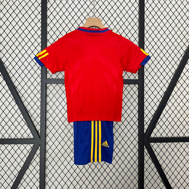 KIT Infantil Retrô da Seleção Espanhola 2010 Casa