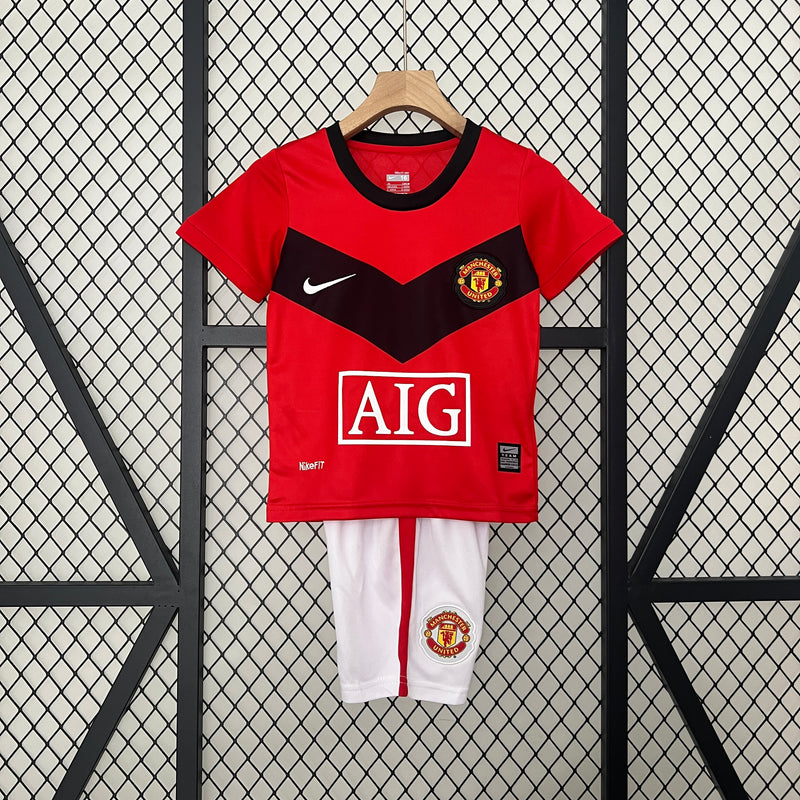 KIT Infantil Retrô Manchester United 2009/10 Casa