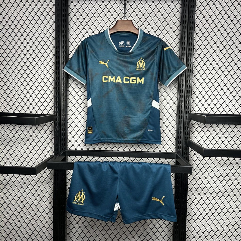 KIT Infantil Olympique Marseille 2024/25 Fora