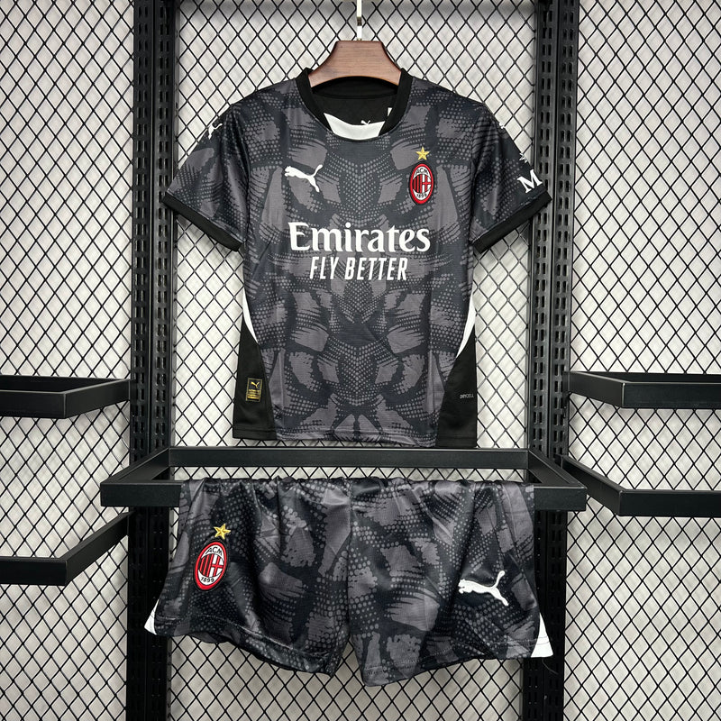 KIT Infantil AC Milan 2024/25 Goleiro