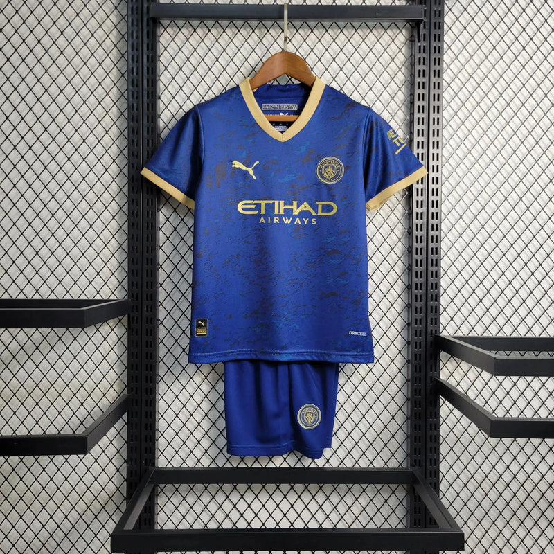 KIT Infantil Manchester City 2023/24 Ed. Especial Azul