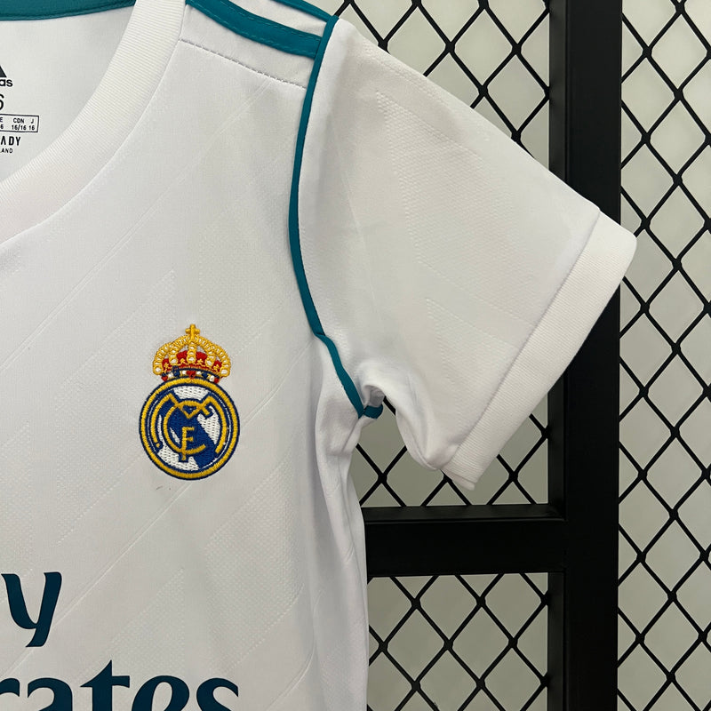 KIT Infantil Retrô Real Madrid 2017/18 Casa