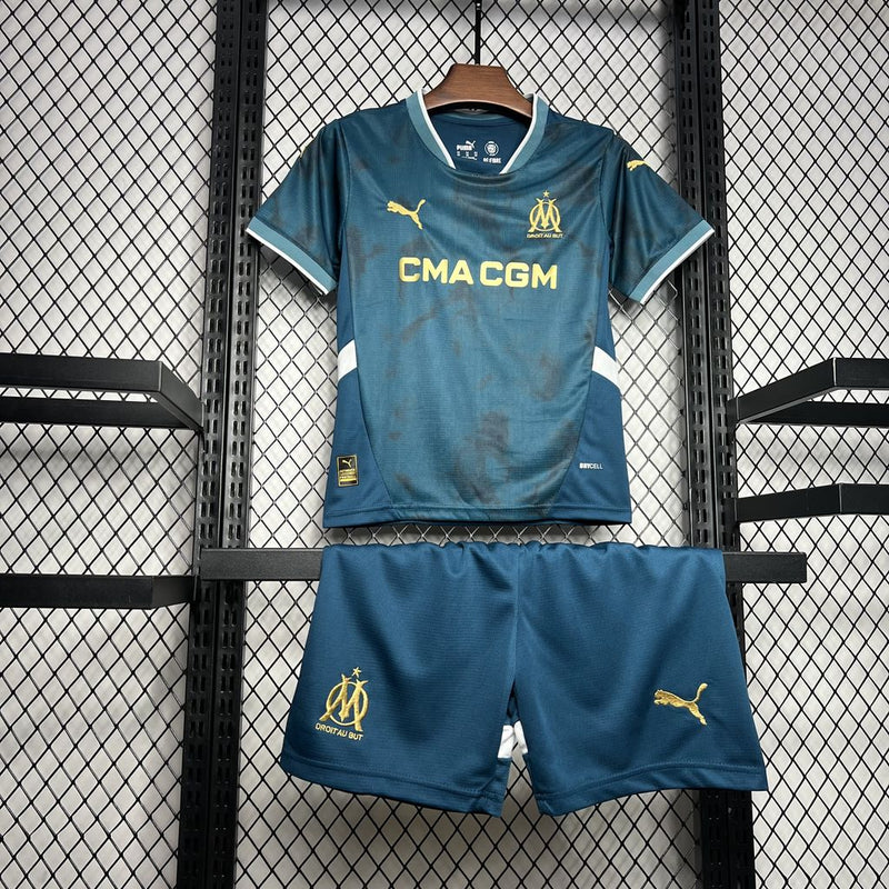 KIT Infantil Olympique Marseille 2024/25 Fora