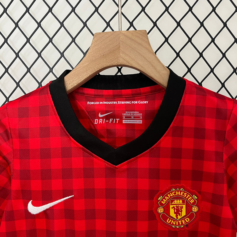 KIT Infantil Retrô Manchester United 2012/13 Casa