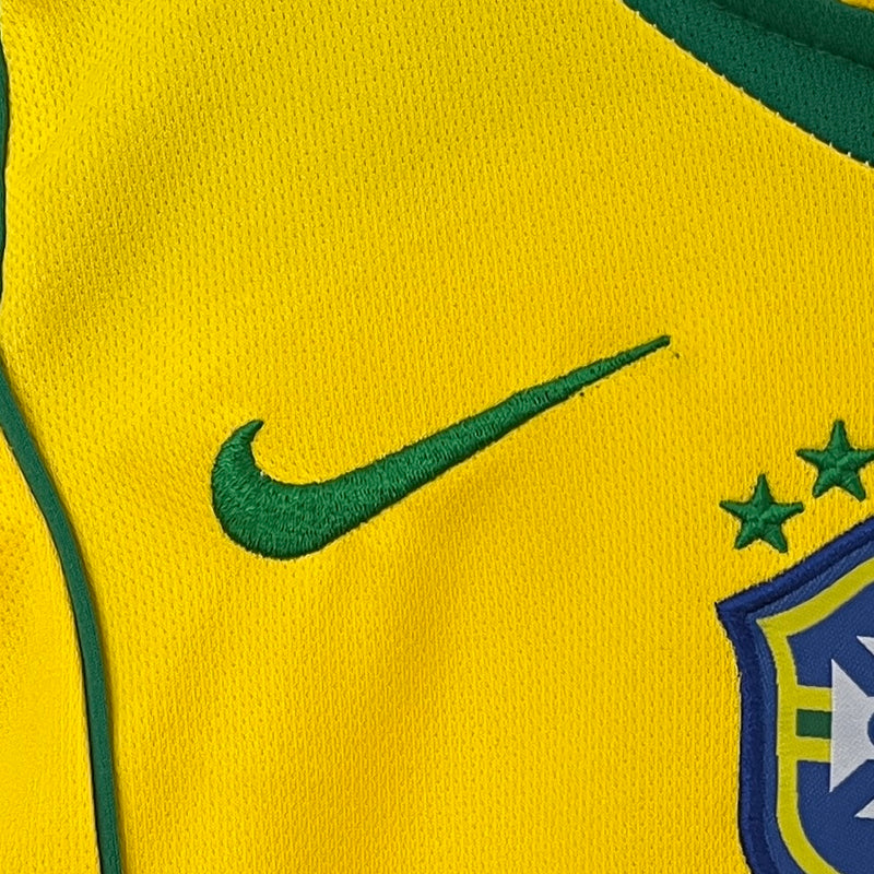 KIT Infantil Retrô da Seleção Brasileira 2004 Casa