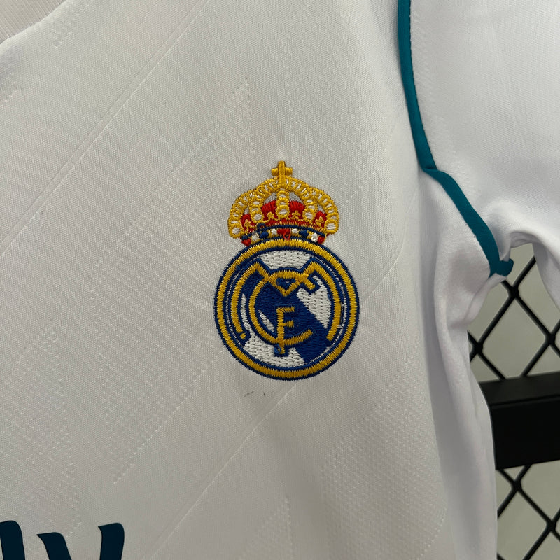 KIT Infantil Retrô Real Madrid 2017/18 Casa