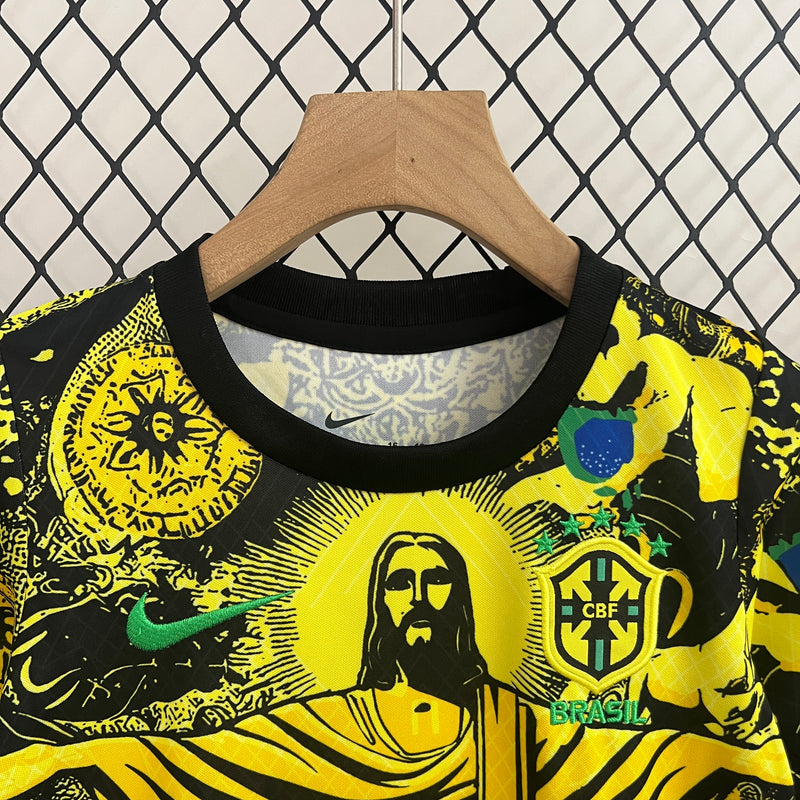 KIT Infantil da Seleção Brasileira 2024 Ed. Especial Cristo Amarelo