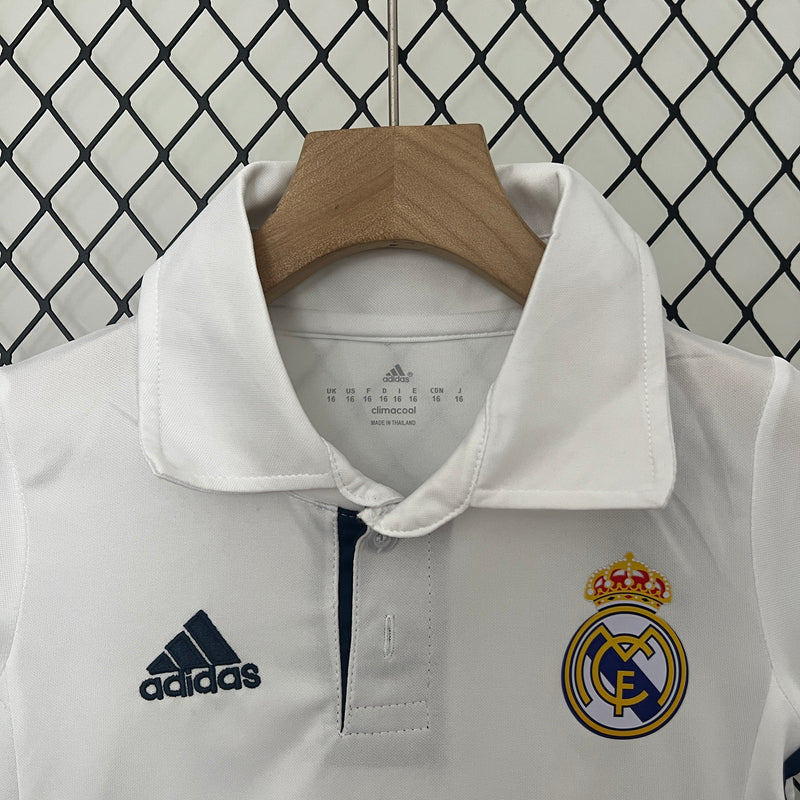 KIT Infantil Retrô Real Madrid 2016/17 Casa