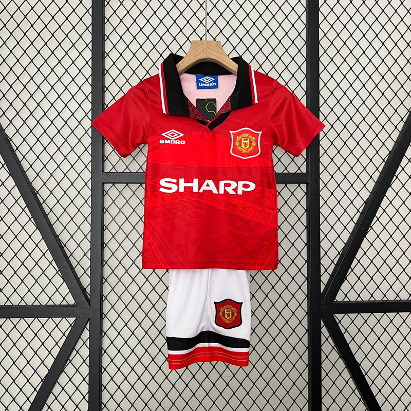 KIT Infantil Retrô Manchester United 1994/95 Casa