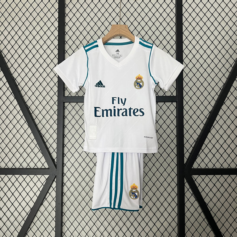 KIT Infantil Retrô Real Madrid 2017/18 Casa