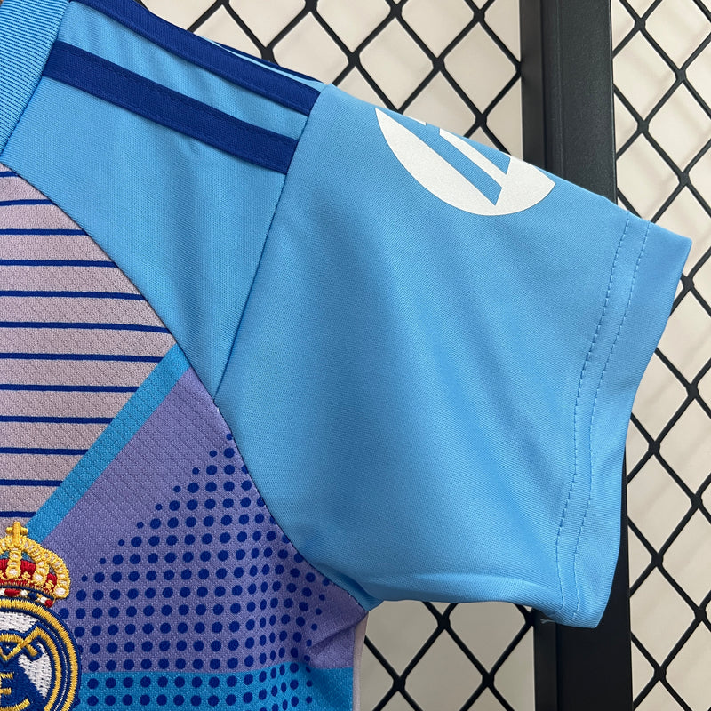 KIT Infantil Real Madrid 2024/25 Goleiro - Azul