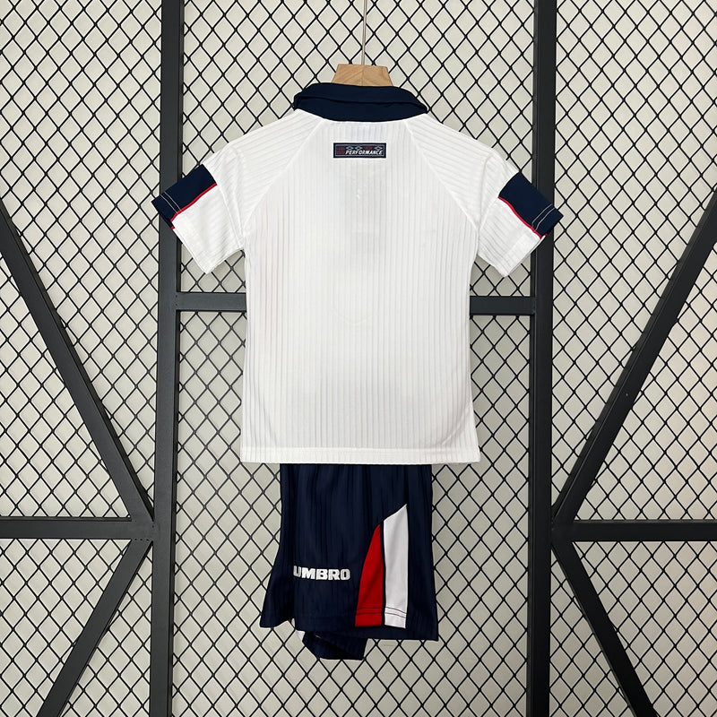 KIT Infantil Retrô da Seleção Inglesa 1998 Casa