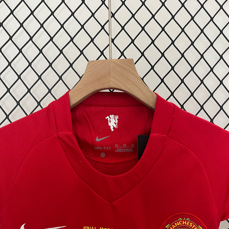 KIT Infantil Retrô Manchester United 2007/08 Casa