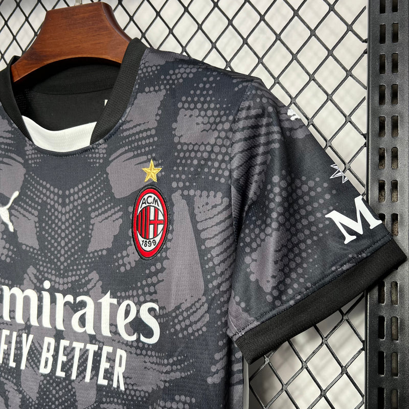 KIT Infantil AC Milan 2024/25 Goleiro