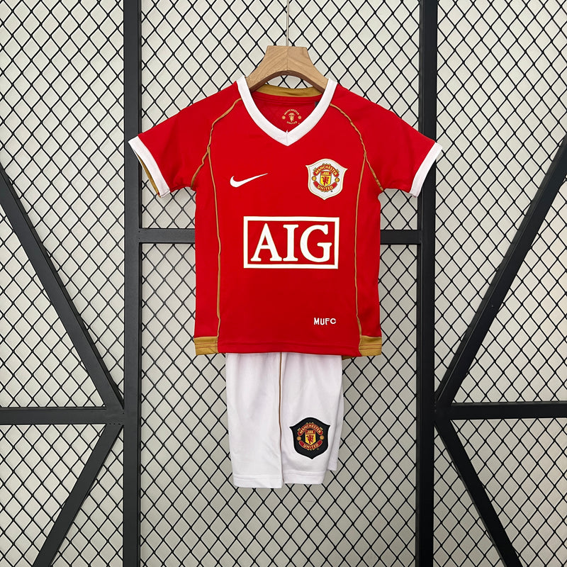 KIT Infantil Retrô Manchester United 2006/07 Casa