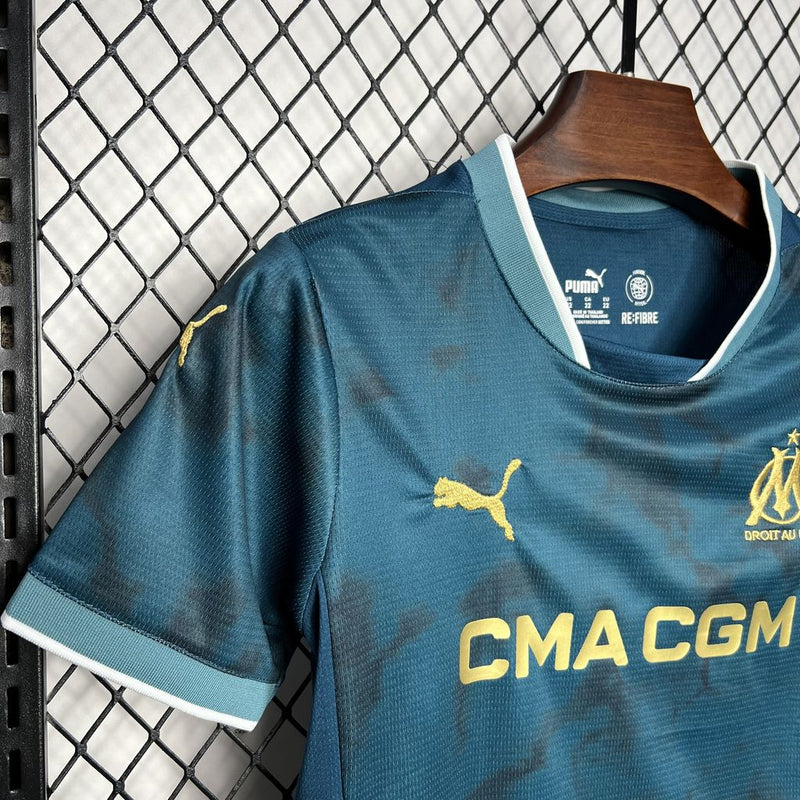 KIT Infantil Olympique Marseille 2024/25 Fora