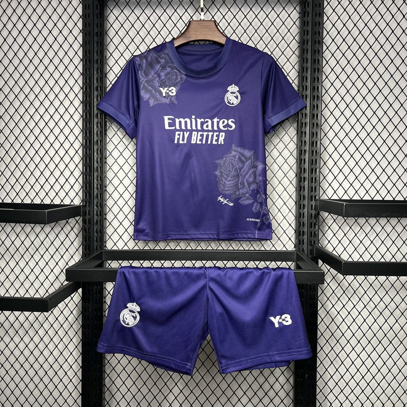 KIT Infantil Real Madrid 2024/25 Y3-Roxa