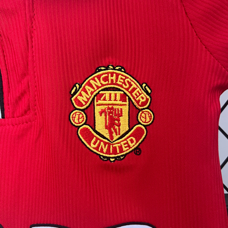 KIT Infantil Retrô Manchester United 1998/99 Casa