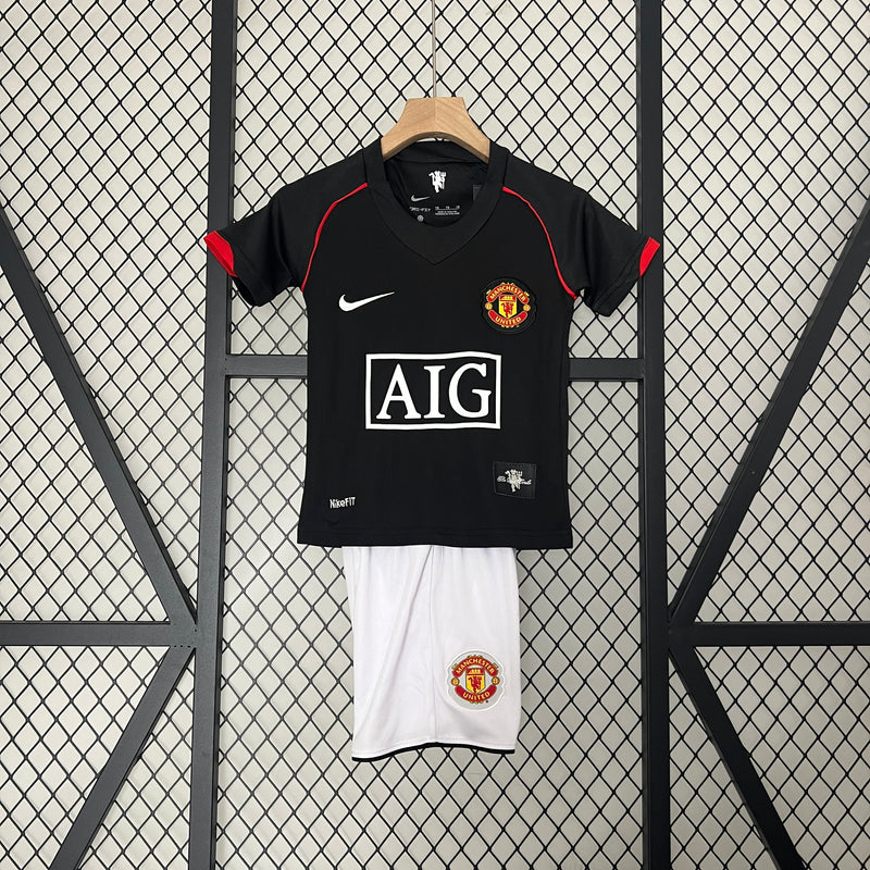 KIT Infantil Retrô Manchester United 2007/08 Fora