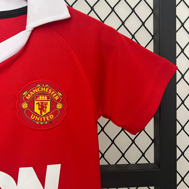 KIT Infantil Retrô Manchester United 2010/11 Casa