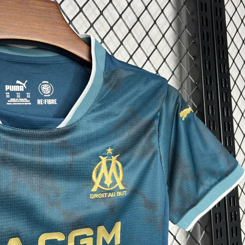 KIT Infantil Olympique Marseille 2024/25 Fora