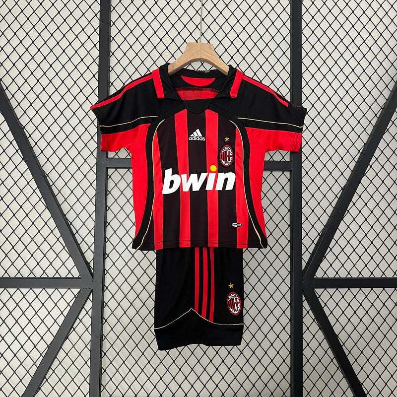 KIT Infantil Retrô AC Milan 2006/07 Casa