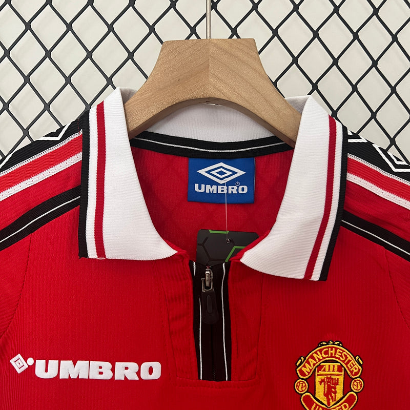 KIT Infantil Retrô Manchester United 1998/99 Casa