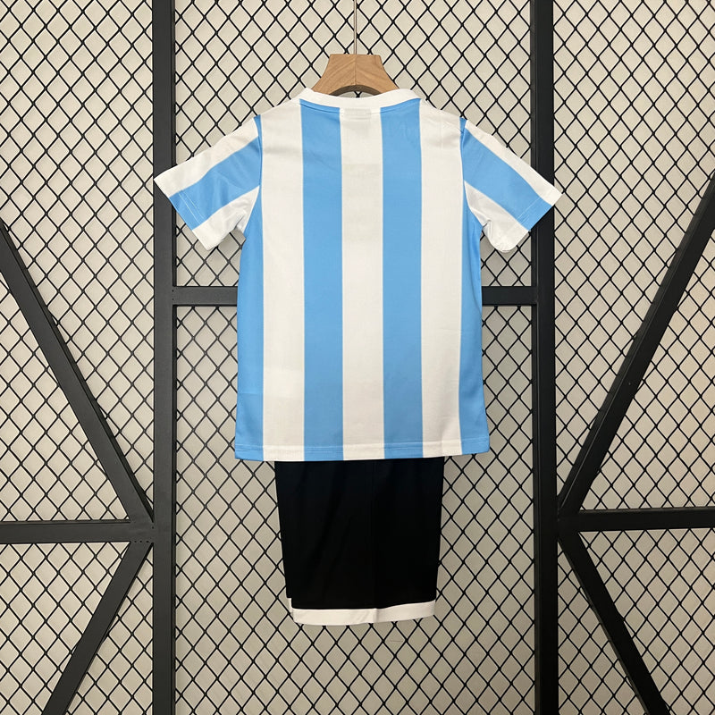 KIT Infantil Retrô da Seleção da Argentina 1986 Casa