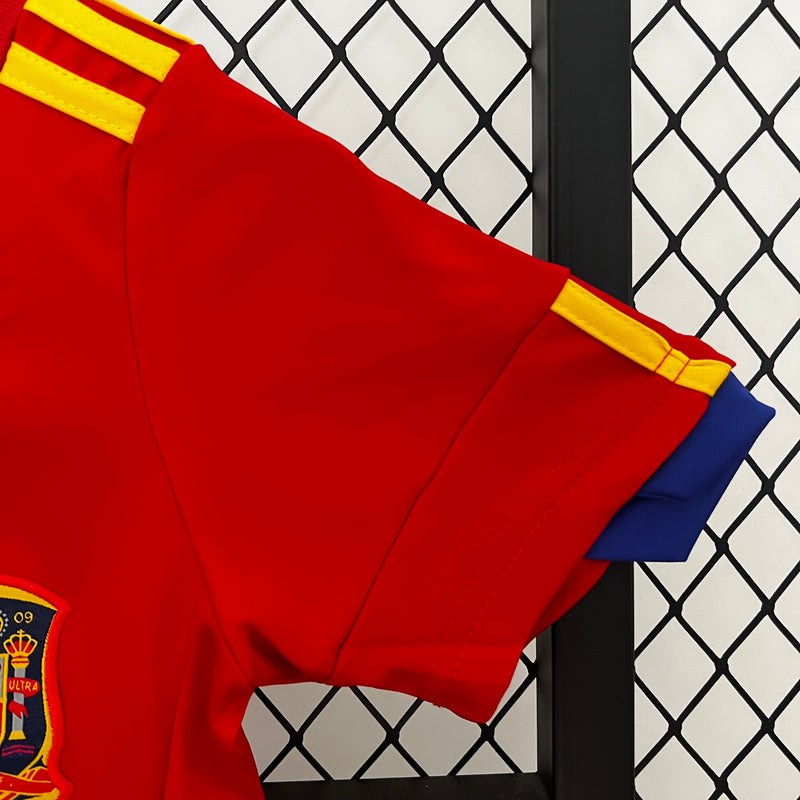 KIT Infantil Retrô da Seleção Espanhola 2010 Casa