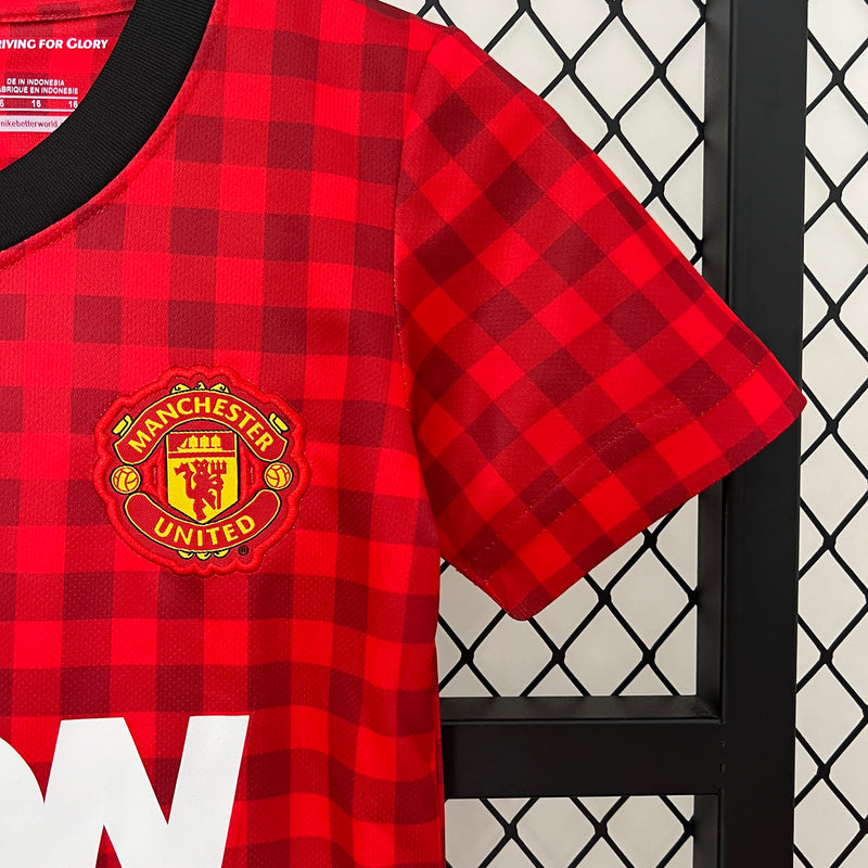 KIT Infantil Retrô Manchester United 2012/13 Casa