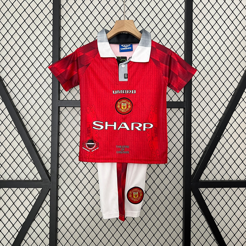 KIT Infantil Retrô Manchester United 1996/97 Casa