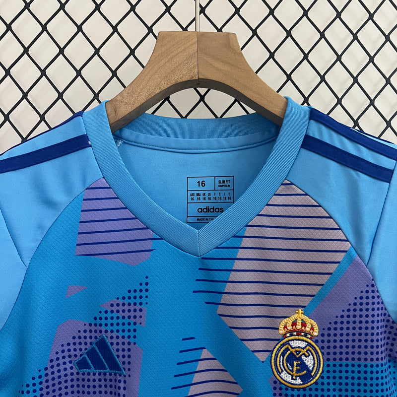 KIT Infantil Real Madrid 2024/25 Goleiro - Azul