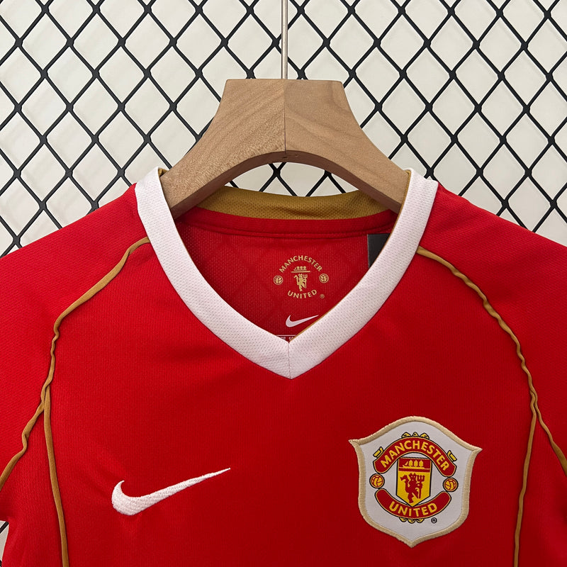 KIT Infantil Retrô Manchester United 2006/07 Casa