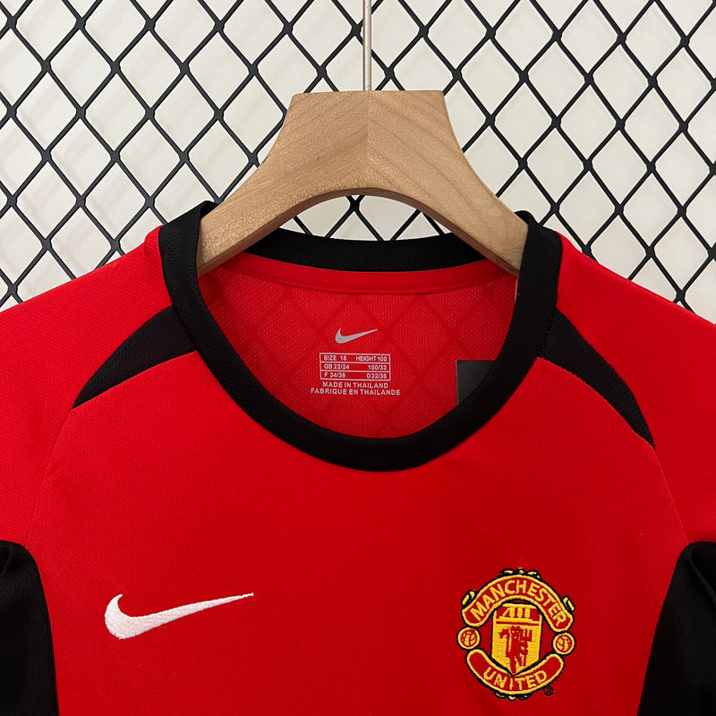 KIT Infantil Retrô Manchester United 2002/03 Casa