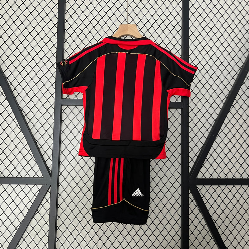 KIT Infantil Retrô AC Milan 2006/07 Casa