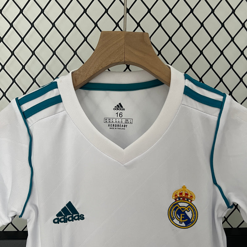 KIT Infantil Retrô Real Madrid 2017/18 Casa